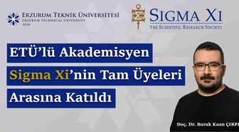 ETÜ'lü akademisyen Sigma Xi'nin tam üyeleri arasına katıldı