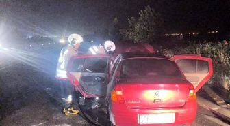 Kırıkhan'da otomobil yangını