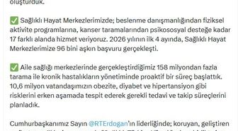 Sağlık Bakanı Memişoğlu: Sağlıklı Hayat Merkezlerine 2026’nın ilk 4 ayında 96 bin başvuru