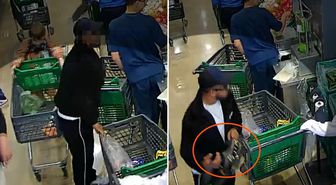 Kaşla göz arasında alışveriş arabasından servet çaldılar