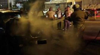 Belen'de otomobil yangını