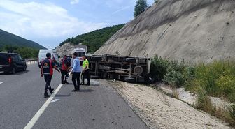 Bilecik'te kamyonetin devrilmesi sonucu 1 kişi yaralandı