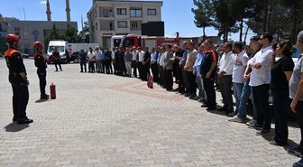 Derik'te yangın ve tahliye tatbikatı