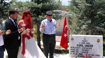 En mutlu gününde ismini aldığı şehit amcasını unutmadı