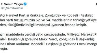 MHP Kırıkkale, Zonguldak ve Kocaeli il teşkilatları feshedildi