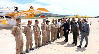 Vali Toraman'dan yangın söndürme uçakları ve helikopterleri pilotlarına ziyaret