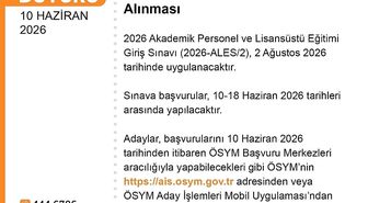 ALES başvuruları başladı