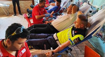 Antalya'da jandarma personeli Türk Kızılaya kan bağışında bulundu