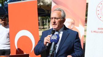 Edirne'de Mesleki Eğitim Fuarı'nda öğrencilere meslek tanıtımı