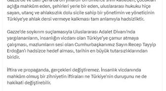 İletişim Başkanı Duran: Gazze'de sivilleri katleden yönetimin Türkiye'ye ahlak dersi vermeye kalkması hadsizliktir