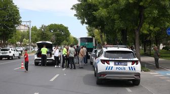 Kayseri'de halk otobüsüyle çarpışan otomobilin sürücüsü yaralandı