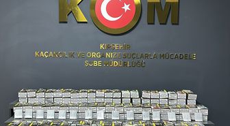 Kırşehir'de 24 bin 400 dolu makaron ele geçirildi
