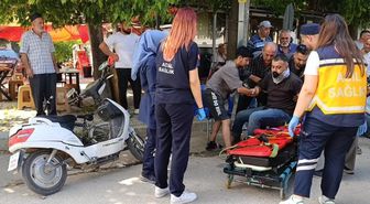 Otomobille çarpışan motosikletin sürücüsü yaralandı