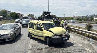 Samsun'da zırhlı polis aracının karıştığı trafik kazasında 1 kişi yaralandı