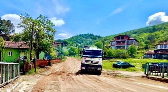 Sinop kırsalında yol çalışması