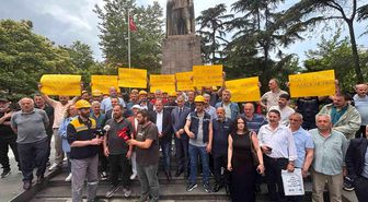 Trabzon'da madencilerin maaş protestosu