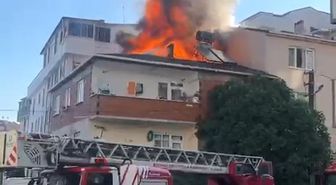 Yangın çıkan daire, kullanılamaz hale geldi