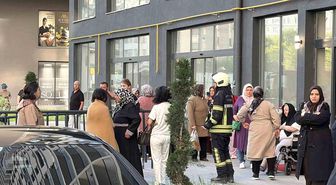 20 katlı binada yangın paniği: Bina sakinleri sokağa döküldü