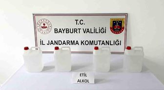Bayburt'ta 20 litre etil alkol ele geçirildi