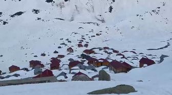 Çamlıhemşin’de haziran ayında kış manzarası