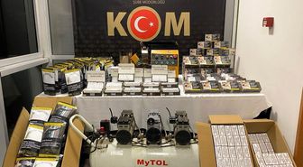 Kütahya'da kaçakçılığa darbe, binlerce makaron ve kaçak telefon ele geçirildi