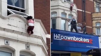 Londra'da mucize kurtuluş, kendini boşluğa bırakan küçük kızı son anda yakaladılar