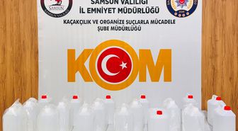 Samsun'da 90 litre etil alkol ele geçirildi