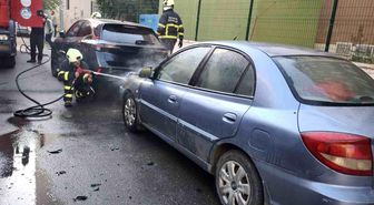 Batman'da park halindeki otomobilde çıkan yangın söndürüldü