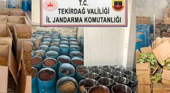 Çerkezköy'de 84 milyon TL değerinde kaçak tütün ele geçirildi