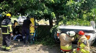 Erzin'de otomobil takla attı: 3 yaralı
