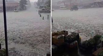 Kars'ta sağanak ve dolu, sele neden oldu