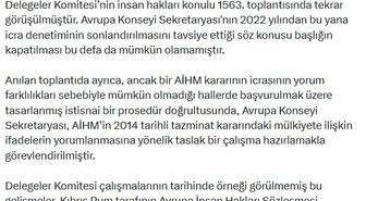Keçeli: Türkiye, Avrupa İnsan Hakları Sözleşmesi sisteminin aşındırılmasından endişe duymaktadır