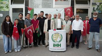 Libya'da gözaltındaki 'Sumud Filosu' aktivistleri için Samsun'da basın açıklaması yapıldı