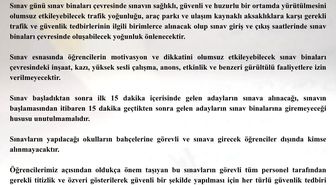Tekirdağ Valiliği Duyurdu: Sınav saatlerinde gürültülü faaliyetlere yasak