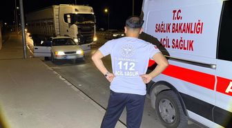 Aldığı maddenin etkisiyle baygın bulunan sürücü ekipleri harekete geçirdi