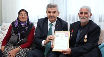 Vali Ergün'den şehit aileleri ve gaziye ziyaret