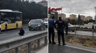 Büyükçekmece’de bunalıma giren şahıs D-100’ü birbirine kattı