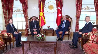 Cumhurbaşkanı Erdoğan, Kuzey Makedonya Başbakanı Mickoski'yi kabul etti