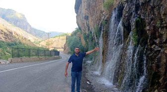 Durankaya şelalesi coştu