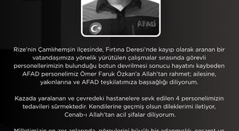 Kayıp gencin cansız bedenini dereden çıkaran AFAD ekibinin botu akıntıya kapıldı; 1 personel öldü, 3 personel kurtarıldı