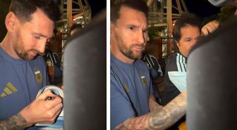 Messi'den alkış alan hareket! Tekerlekli sandalyedeki gazeteciyi geri çevirmedi