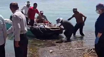 Siirt'te bahçede fenalaşan hasta, tekneyle ambulansa ulaştırıldı