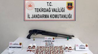 Tekirdağ'da evinde uyuşturucu hap ele geçirilen zanlı gözaltına alındı