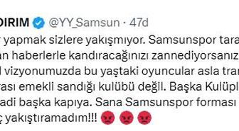 Yüksel Yıldırım'dan Enner Valencia söylentisine tepki: 'Samsunspor, emekli sandığı kulübü değil'