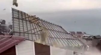 Bitlis'te dolu ve fırtına