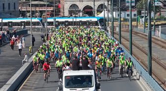 Milli maçın ardından Tarihi Yarımada'da pedal çevirdiler