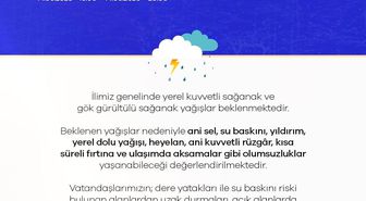 Niğde Valiliği'nden kuvvetli yağış uyarısı