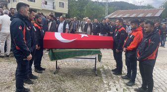 Rize'de kurtarma çalışmasında ölen AFAD görevlisi Bolu'da defnedildi