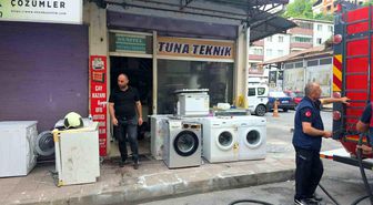 Tamircinin deposunda çıkan yangın korkuttu