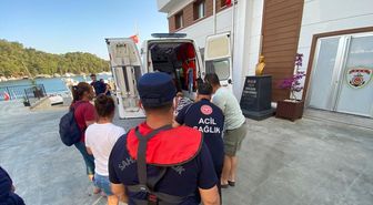Fethiye'de adada yaralanan kişiye tıbbi tahliye